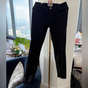 Frame Denim Le Skinny de Jeanne Women's Classic Black Skinny Jeans 27 size